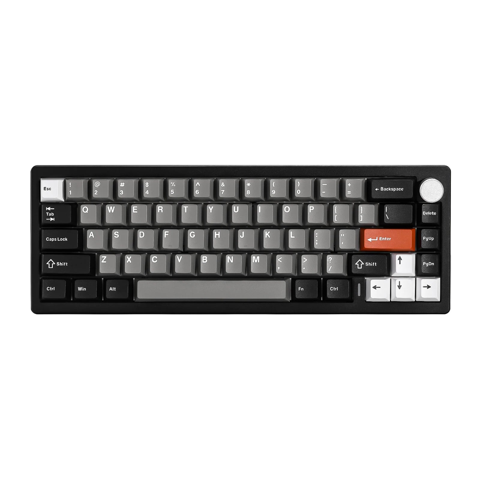 YUNZII AL68 Black QMK/VIA Custom Mechanical Keyboard, Wireless Aluminum Gaming Keyboard, Hot Swap Gasket Keyboard with Knob